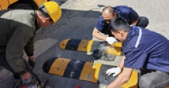 【市城市燃熱集團富泰熱力】增設(shè)減速帶 安裝廣角鏡—— 長輸2號站聯(lián)合玉泉區(qū)交警隊護航交通安全